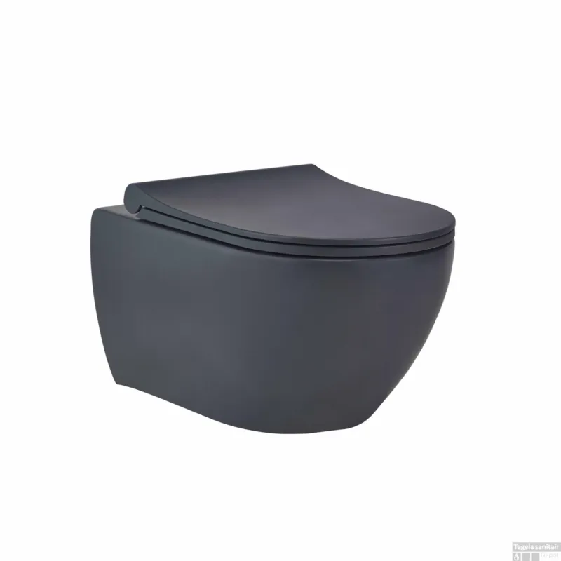 Aanbieding Wandcloset Pack Van Marcke Go Carissa Zonder Spoelrand Mat Antraciet (pk)