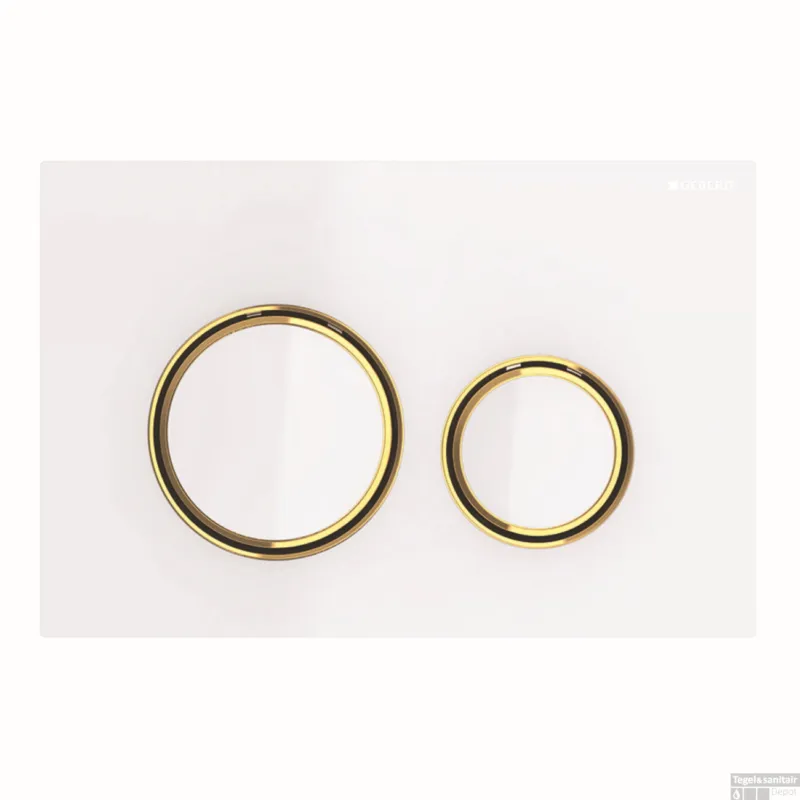 Bedieningsplaat Geberit Sigma 50 Round voor 2-toets Spoeling Messing Goud / Wit Shop Nu