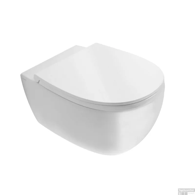 Veilige Betaling Wandcloset Luca Sanitair Vaso Rimless 54x36cm Wit (Exclusief zitting)