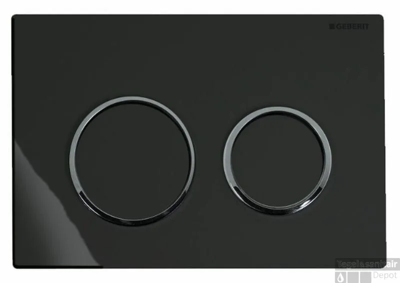 Express Levering Geberit Omega 20 Bedieningsplaat Front/planchetbediening Zwart-chroom-zwart