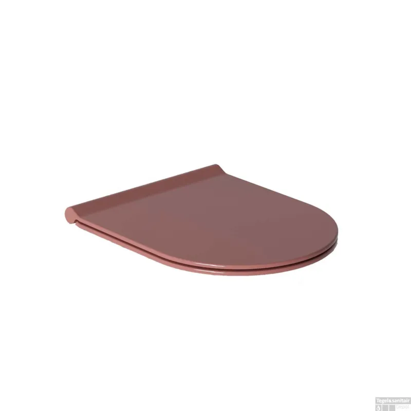 Toiletzitting Salenzi Form Slim met Softclose Glans Roze Voordeelprijs