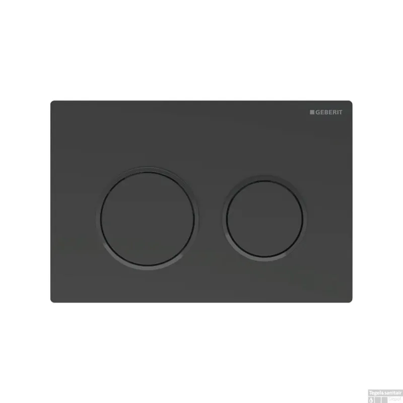 Must-Have Drukplaat Geberit Omega 20 voor 2-toets Spoeling Zwarte Ringen Mat Zwart