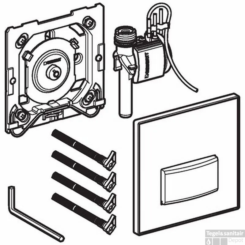 Aanbieding Geberit Sigma 50 Urinoir Bedieningsplaat Pneumatisch Eigen Ontwerp Klantspecifiek