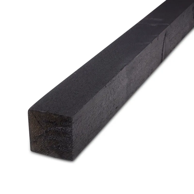 vuren - balk - zwart Zwart geïmpregneerd vuren balk - 70x70 mm - geschaafd - balk voor buiten - zwart vurenhout KD 18-20% - Zwart geïmpregneerd vuren balk - 70x70 mm - geschaafd: 300 cm Populair