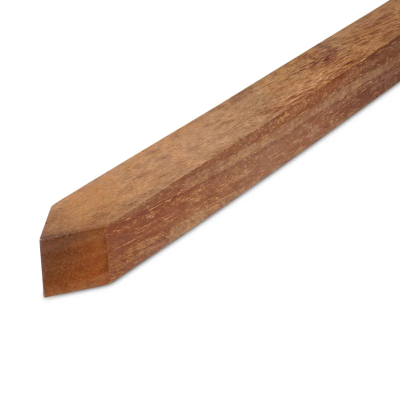 Beste Prijs hardhout - puntpaal Azobé paal met punt - 85x85 mm - geschaafd - rechte puntpaal - azobe hardhout AD 20-25% - Azobé paal met punt - 85x85 mm - geschaafd: 275 cm
