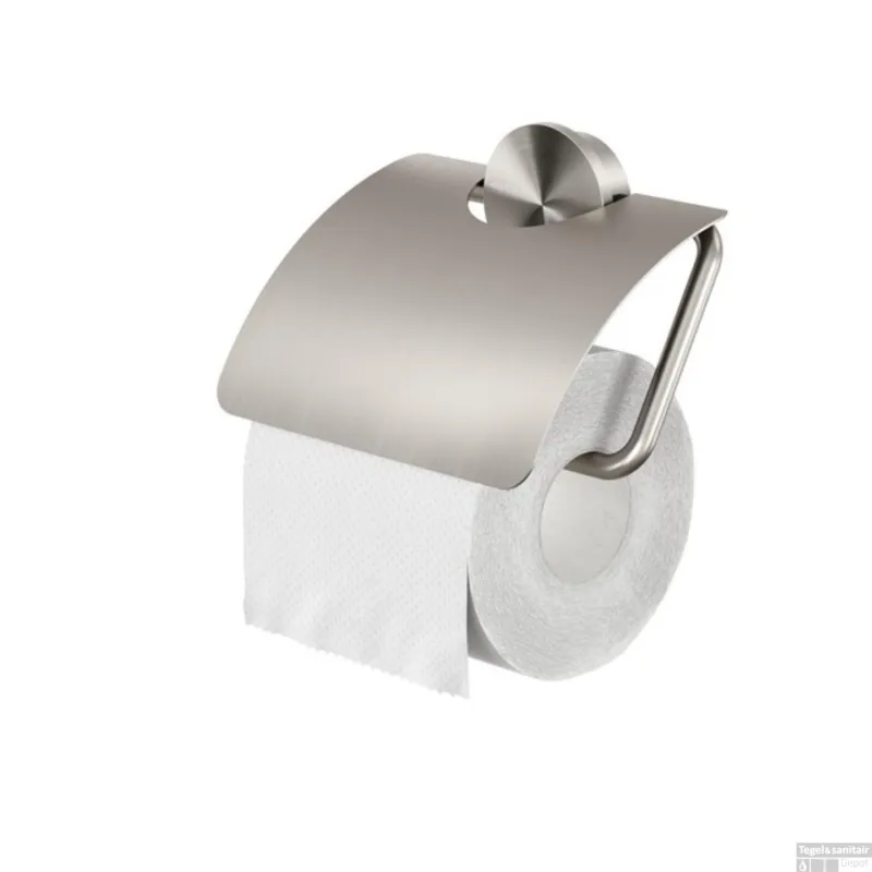 Speciale Aanbieding Toiletrolhouder met klep Geesa Opal RVS geborsteld