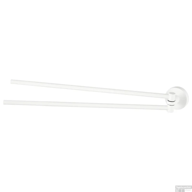 Actieprijs Handdoekhouder Haceka Kosmos Dubbel en Draaibaar 46 cm Mat Wit