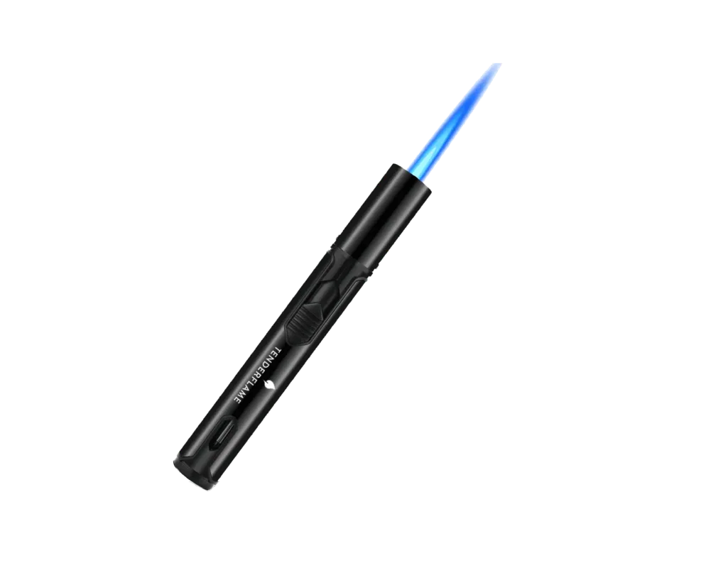 Laatste Versie Tenderflame Pen Torch Lighter Zwart – Design Aansteker voor Sfeerhaarden
