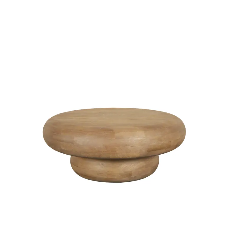 PTMD Kedan Mangohout Salontafel Rond – ø80 cm | Lichtbruin Exclusieve Aanbieding