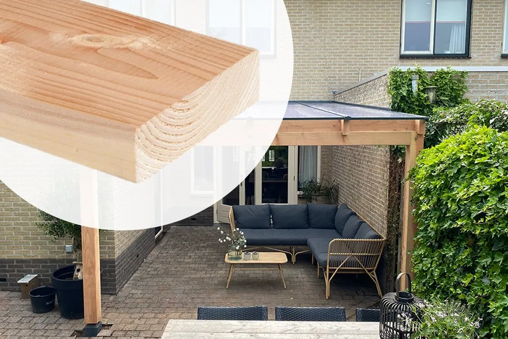Douglas balk 6.5x16cm Glad Geschaafd - 400 cm Populair