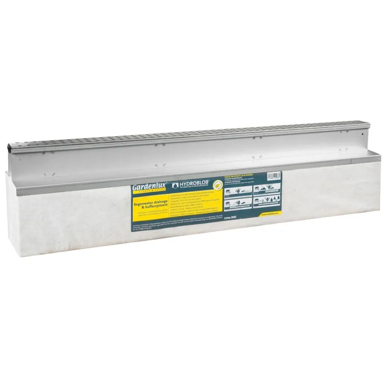 Alleen Vandaag Hydroblob Slimline set verzinkt incl. D45 unit 120 x 20 x 30 cm Gardenlux