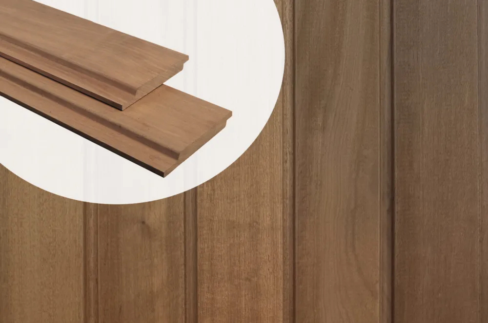 Gevelbekleding Thermisch Gemodificeerd TimbraTech Advance 1.8 x 14.4 cm Channelsiding - 215 cm Tijdelijk Beschikbaar