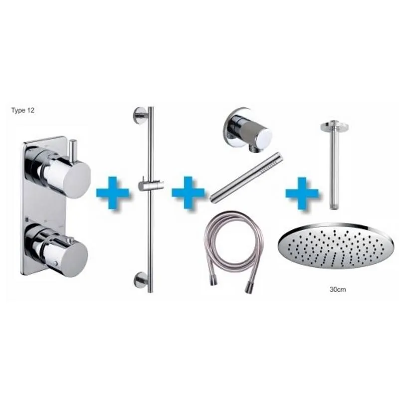 Shop Nu Inbouw Regendouche Amon Round Set Type 12