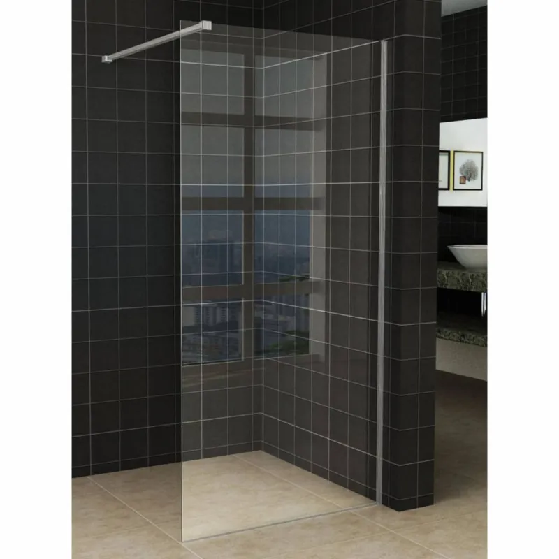 Inloopdouche Wiesbaden Slim 8mm Helder Antikalk Coating Keus Uit Profielsets (Verschillende maten verkrijgbaar) Exclusieve Aanbieding