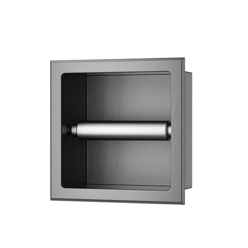 Toiletrolhouder Inbouw Wiesbaden Rocko Zonder Klep Gunmetal Laatste Versie