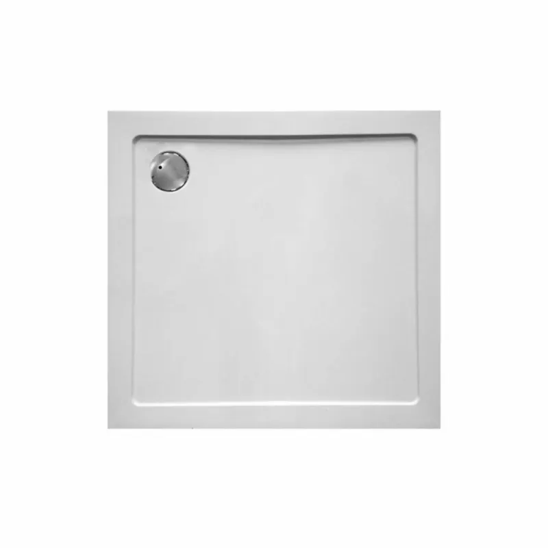 Douchebak VM Go Helion 90x90x3.5cm Composiet Vierkant Wit Verstevigd Superprijs