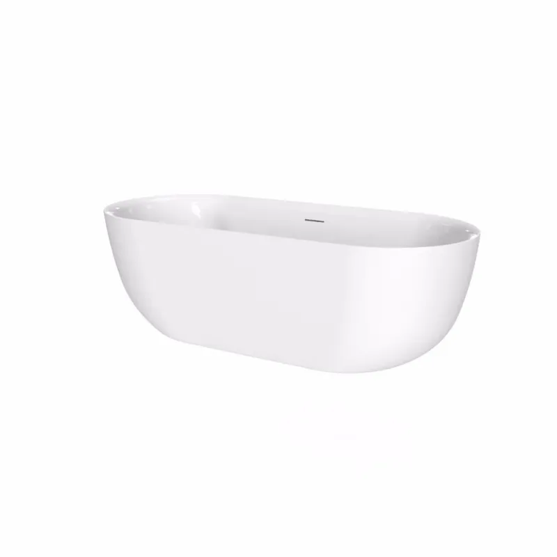 Uitverkoop Vrijstaand Bad Melissa 180x85x60 cm Incl. Klikwaste, Afvoer en Sleuf Overloop Glans Wit