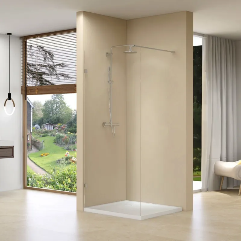 Inloopdouche Van Rijn ST01 Met Scharnieren 40x200 cm Helder Glas 8 mm Chroom Fabrieksprijs