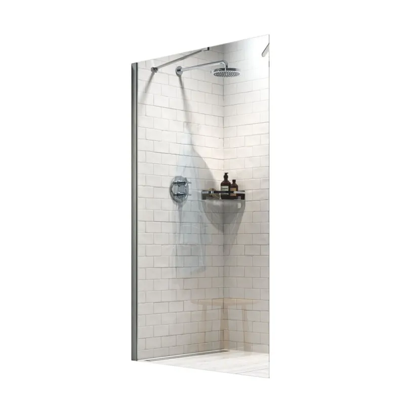 Gratis Retour Douchewand Sealskin Hooked Omkeerbaar 120x200 cm Zilver