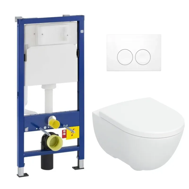 Geberit UP100 toiletset met Geberit Tropea randloos toilet met softclose zitting Gratis Retour