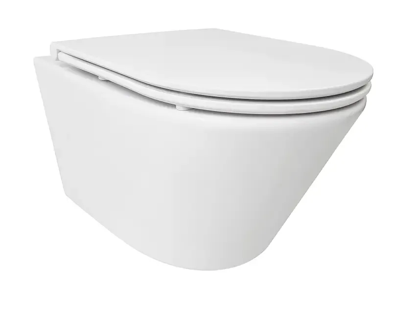 Flitsaanbieding Mueller Afesta hangend toilet randloos met tornado flush en softclose toiletzitting wit mat