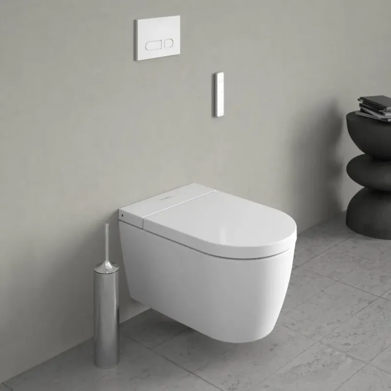 Nieuw Duravit Starck F douche wc randloos met automatische open- en sluitfunctie wit glans
