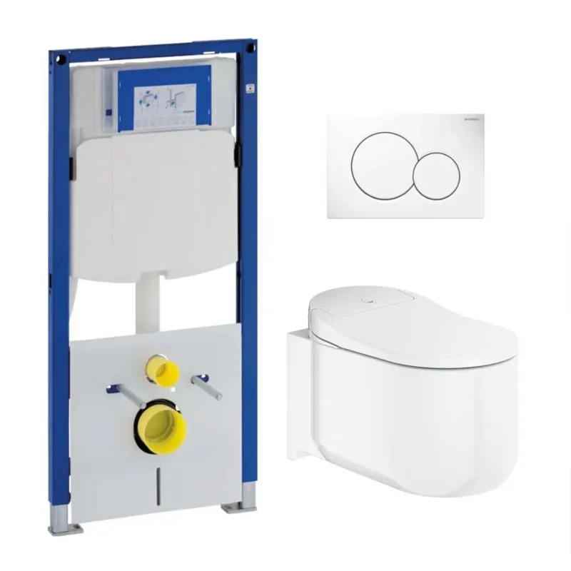 Geberit UP320 toiletset met Grohe Sensia Arena douche wc Betrouwbaar