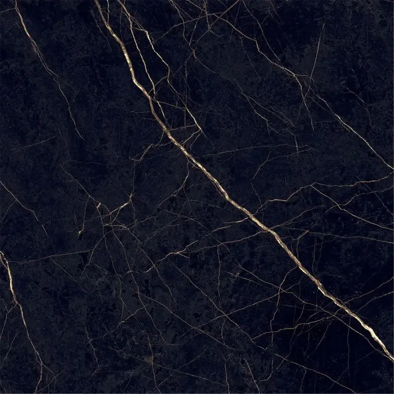 Navale Gelo vloertegel 120x120cm zwart goud marmer glans gerectificeerd Laatste Versie