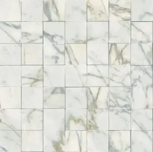 Navale Mármore mozaïek 30x30cm golden white glans gerectificeerd Lage Prijs