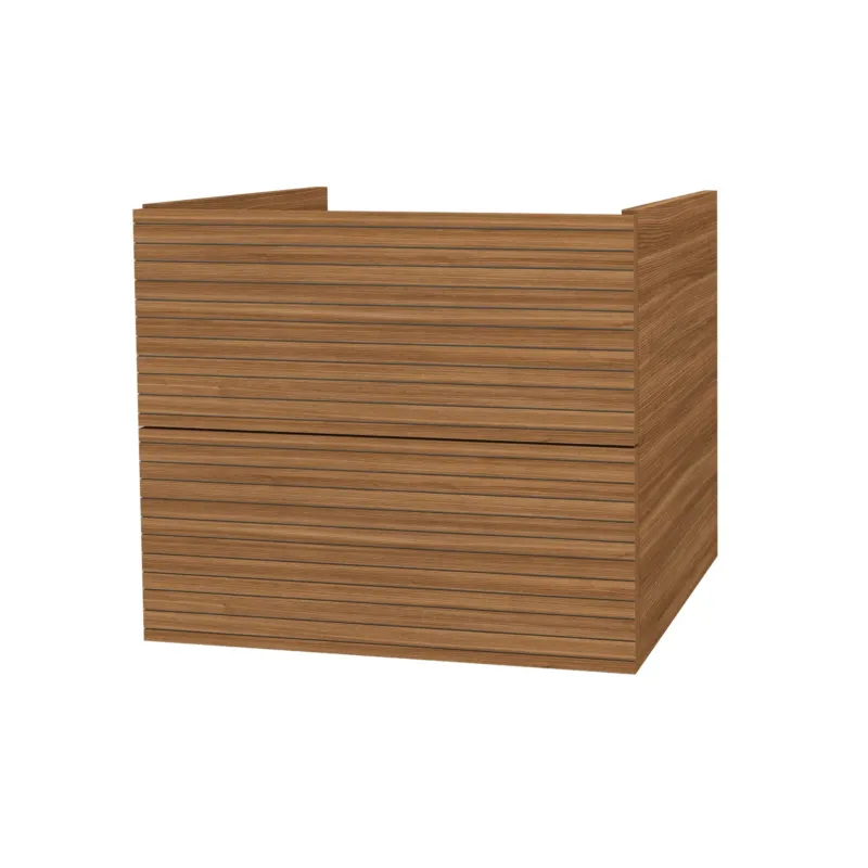 Seizoensaanbieding Sanigoods Maisy onderkast met ribbelfront 60cm walnoot