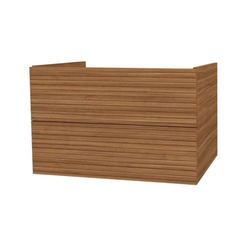 Tijdelijk Beschikbaar Sanigoods Maisy onderkast met ribbelfront 80cm walnoot