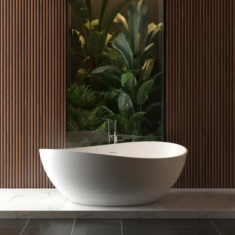 Laatste Versie Mueller Carlo vrijstaand ligbad solid surface wit mat 160x95cm