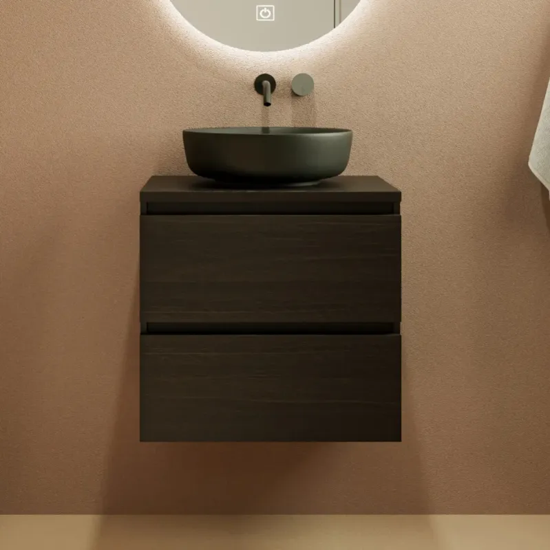 Fontana Proma badkamermeubel 60cm zonder kom kasteel bruin Shop Nu