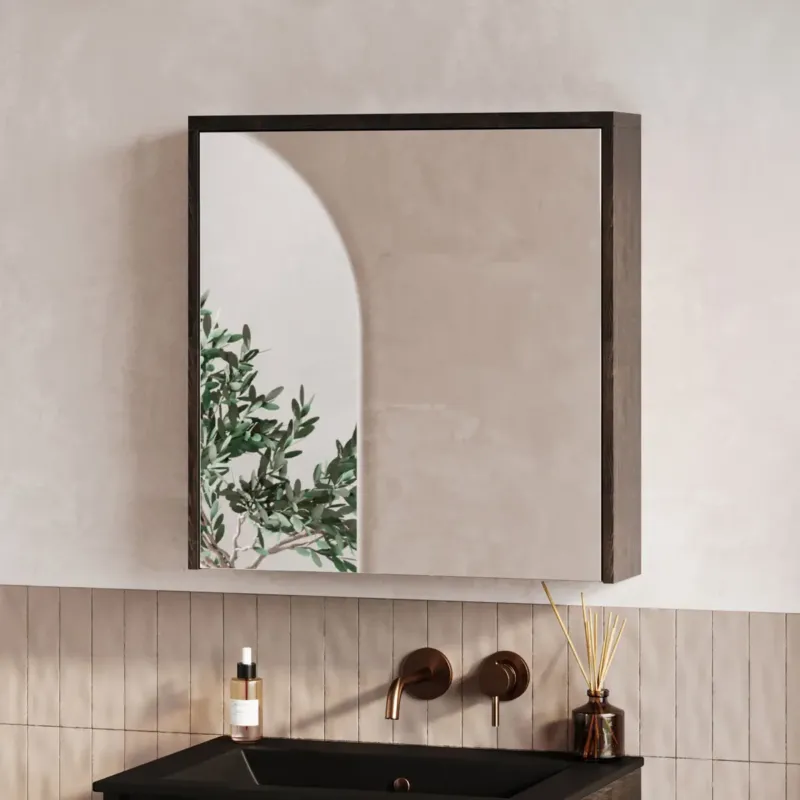 Fontana Basic spiegelkast 60cm met 1 deur kasteel bruin Bestseller