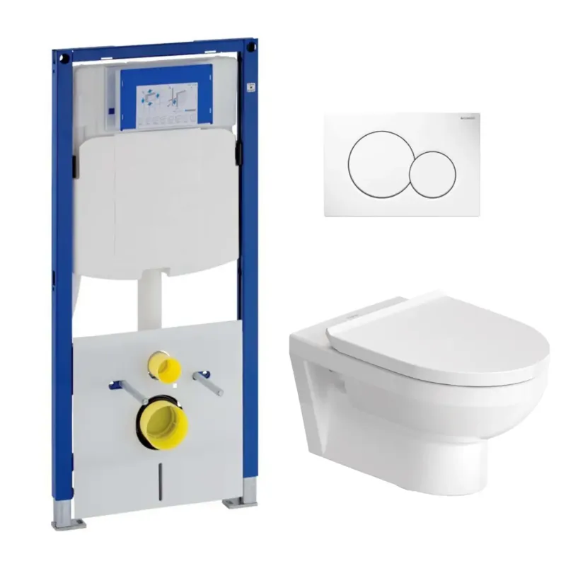 Fabrieksprijs Geberit UP320 toiletset met Duravit No. 1 randloos toilet wit glans en softclose zitting