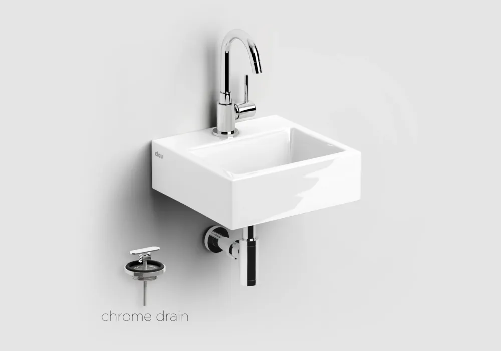 Meest Verkocht Clou Flush 1 keramische fontein wit glans met Freddo toiletkraan chroom