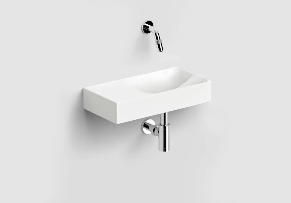 Bestseller Clou Vale keramische fontein 38cm wit mat met Freddo toiletkraan chroom