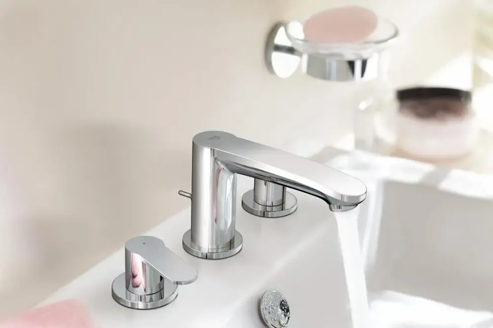 Laatste Kans Grohe Eurostyle Cosmopolitan 3-gats wastafelkraan met waste chroom
