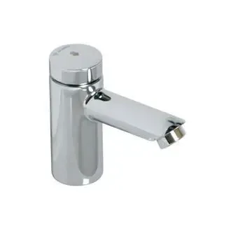 Schell Petit SC 1-gats wastafelkraan v. koud of voorgemengd water zelfsluitend m. handbediening chroom Beperkt Aanbod