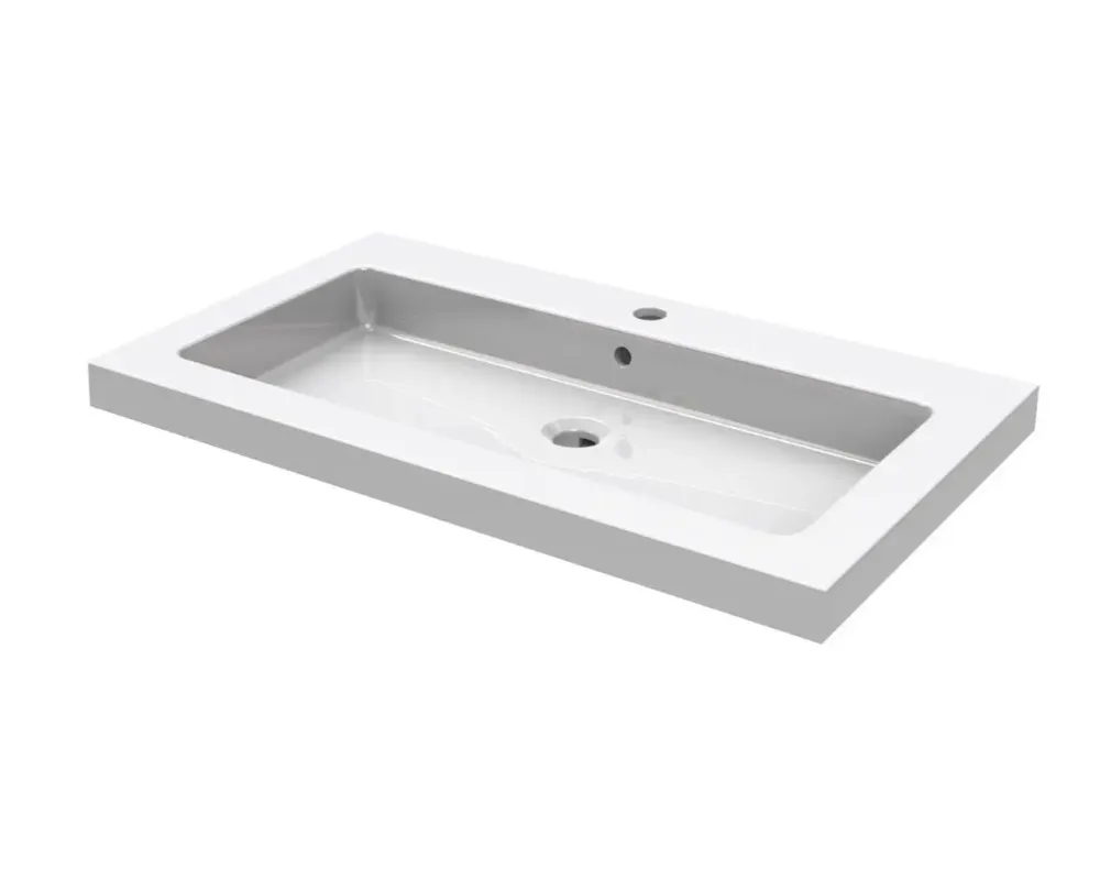 Hoge Kwaliteit Mueller Single flat meubelwasbak 60x46cm met kraangat