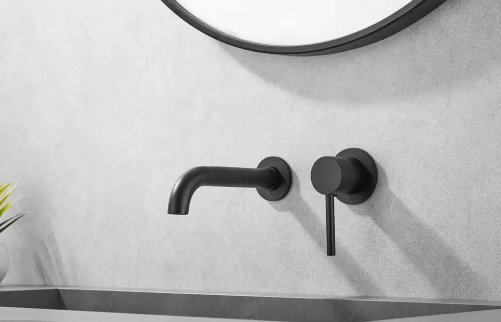 Saniclear Nero inbouw wastafelkraan zwart met inbouwdeel Koop Vandaag