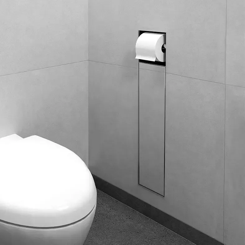 LoooX Closed inbouw toilettborstelhouder + toiletrolhouder betegelbaar RVS Gratis Retour