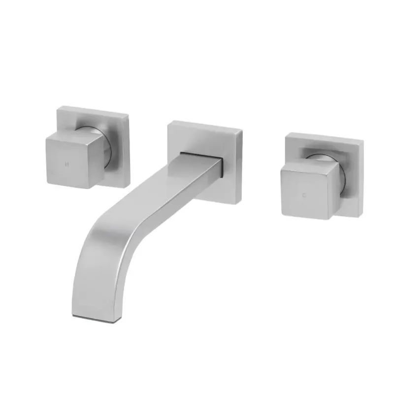 Koop Online Mueller Cubo 2-knops wastafelkraanafbouwdeel RVS PVD