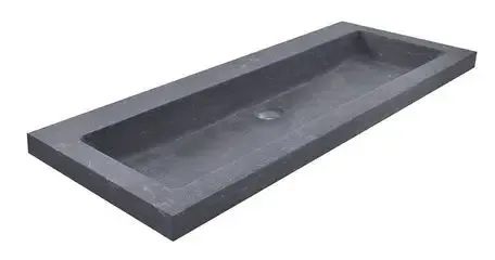 Must-Have Mueller Single flat hardstenen meubelwasbak 100x46cm met kraangat