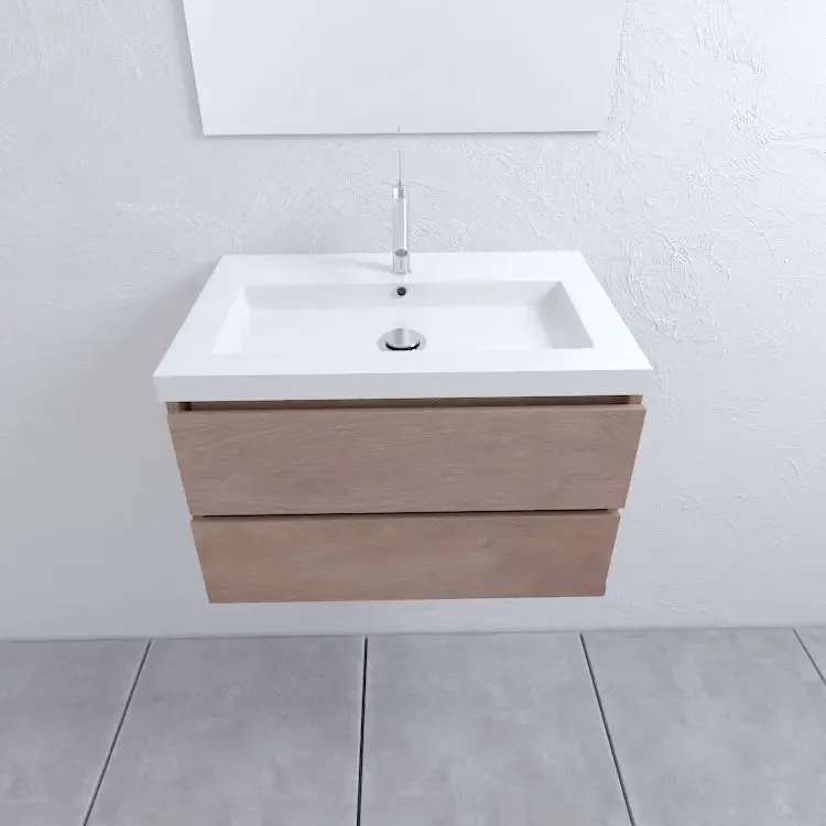Mueller Rio houten badkamermeubel 80cm 1 kraangat Meest Verkocht