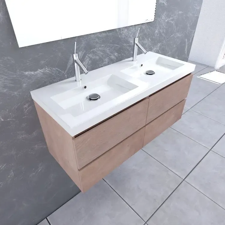 Shop Nu Mueller Rio houten badmeubel 120cm 2 kraangaten