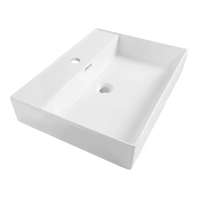 Must-Have Brauer Lunar wastafel keramiek 60cm met kraangat wit glans