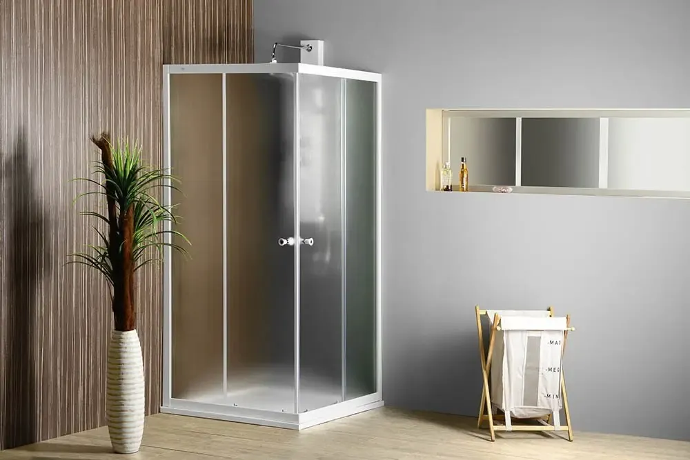 Aqualine Alain vierkante douchecabine 90x90cm mat glas Nu Kopen