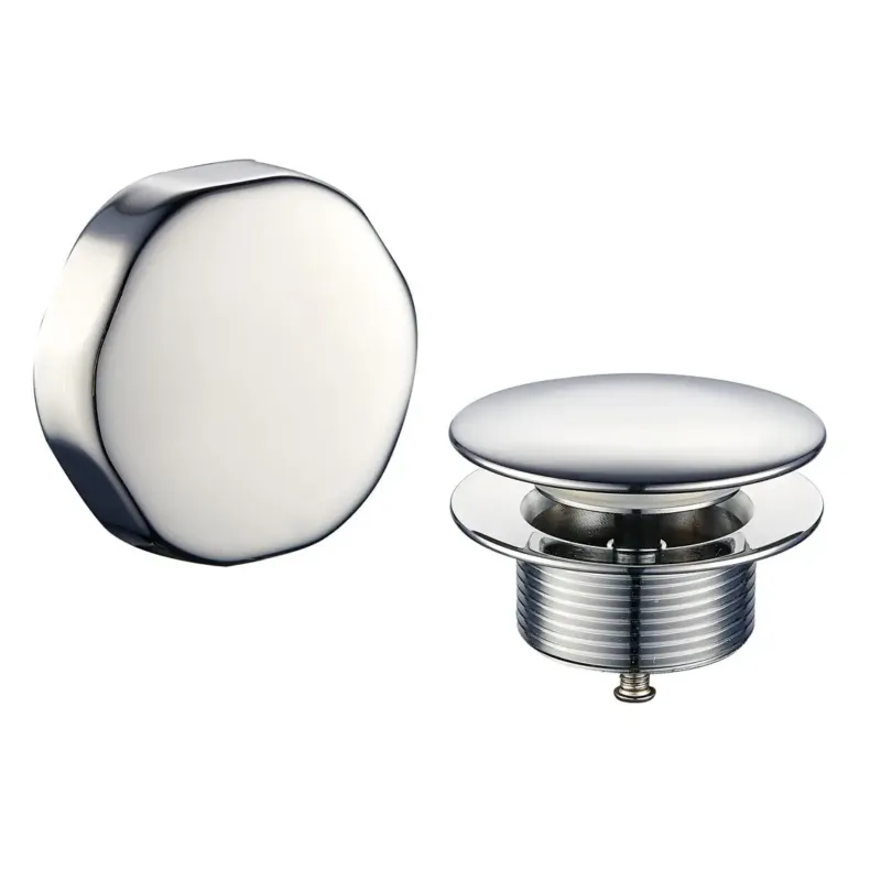 Koop Online Mueller knop/plug badoverloopcombinatie in chroom