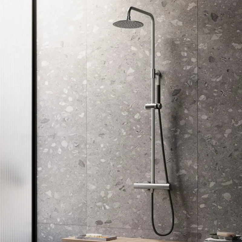 Betaalbaar Saniclear Exclusive Pro volledig 304 RVS regendouche opbouw 30cm zwart